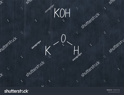 Potassium Hydroxide Formula Handwritten Chemical Formula Stock ...