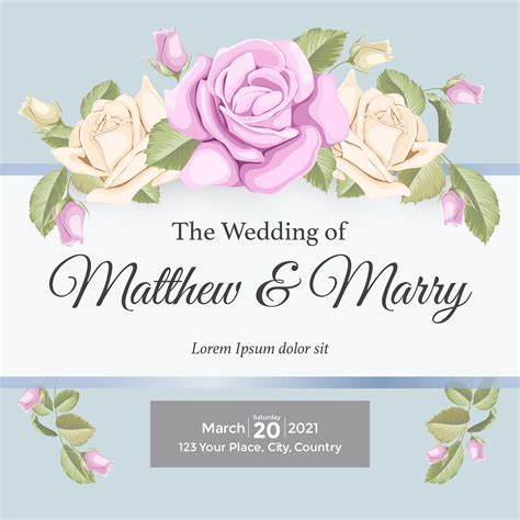 Elegant rose wedding invitation element 1233240 Vector Art at Vecteezy