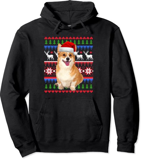 Amazon.com: Santa Corgi Christmas Light-Corgi Ugly Christmas Sweater ...