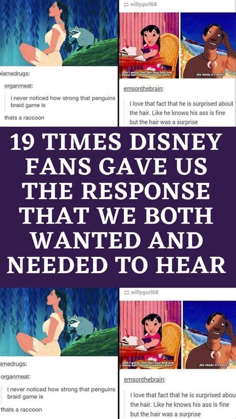 19 times disney fans gave us the response that we both wanted and needed to hear – Artofit