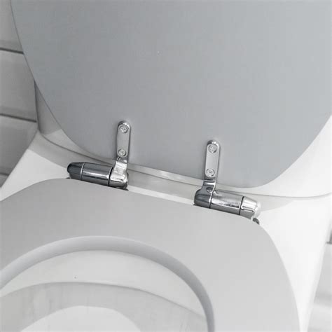 Soft Close Toilet Seat Wooden Chrome Fixings for WC Bathroom Grooved Lid | eBay