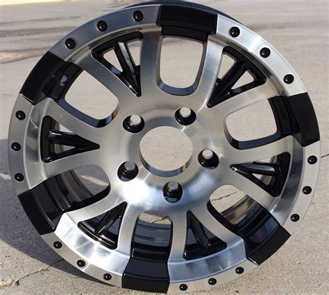 14" Aluminum Type T13 Black Trailer Wheel