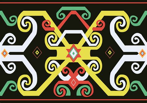 Dayak Pattern Design 180721 Vector Art at Vecteezy