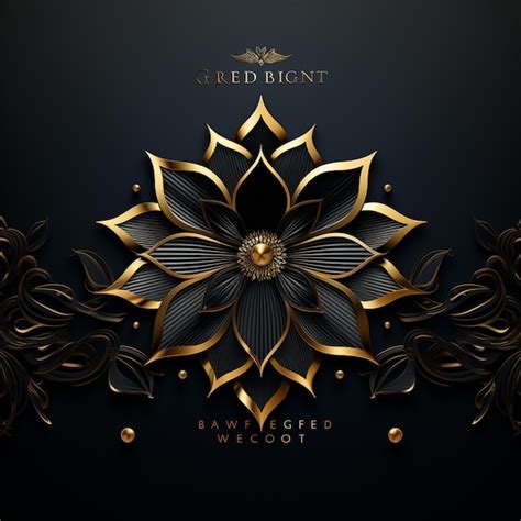 Premium AI Image | black gold logo design