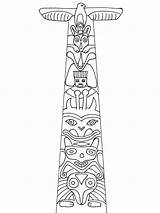 Totem Pole coloring Pages sketch template