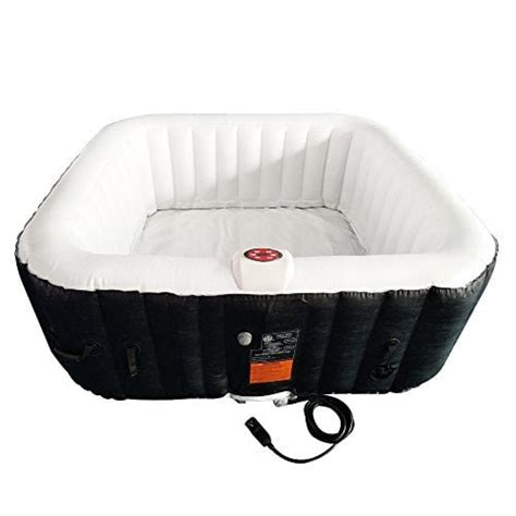 ALEKO Square Hot Tub, 6 Person Inflatable Bubble Jetted Hot Tub - Hot Tubs Depot