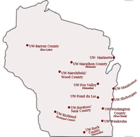 University Of Wisconsin System Map