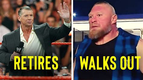 BREAKING: Vince McMahon Retires From WWE…Brock Lesnar Walks Out In ...