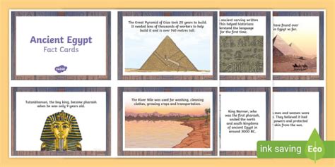 Ancient Egyptians Display KS2 Fact Cards - Twinkl