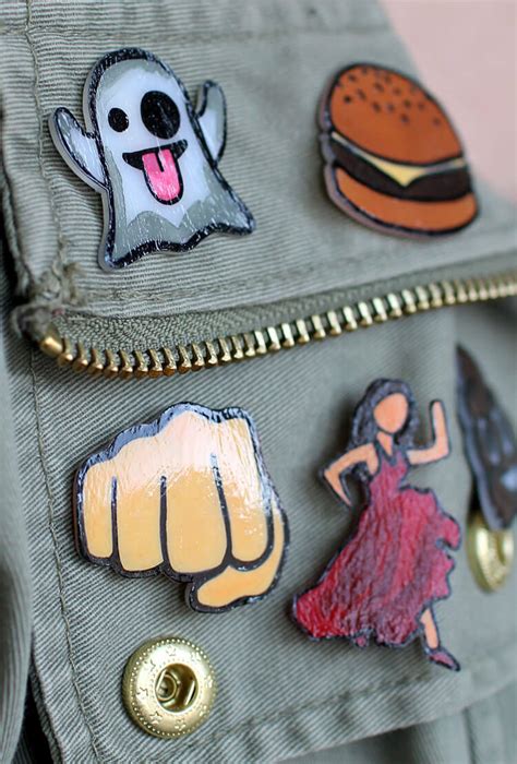 DIY Lapel Pins - Emoji Pin Flair! - Persia Lou