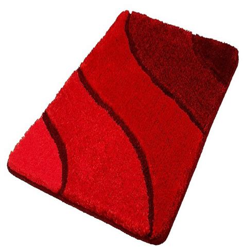 Plush Washable Red Bathroom Rugs, Extra Large - Contemporary - Bath ...