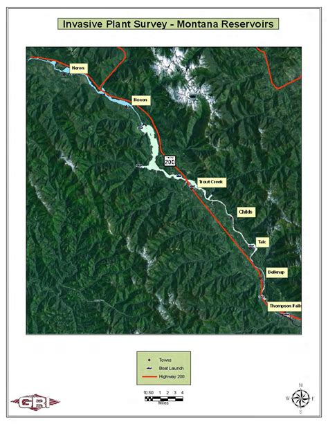 a. Map showing the relative location of Thompson Falls Reservoir, Noxon... | Download Scientific ...