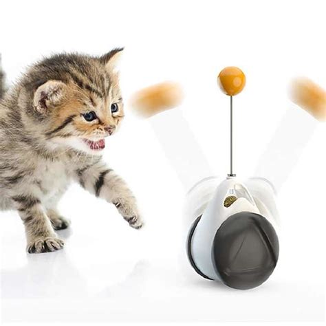 cat chasing toy balance car design cat interactive toys non-battery ...