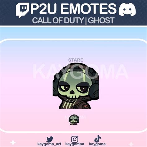 Ghost stare Call of Duty Emote Twitch Discord Youtube - Etsy UK