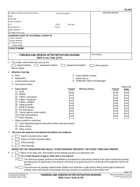 Jv 410 2021-2024 Form - Fill Out and Sign Printable PDF Template ...