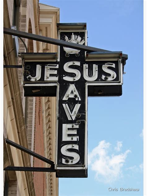 "Jesus Saves Sign" Sticker by chrisbradshaw22 | Redbubble