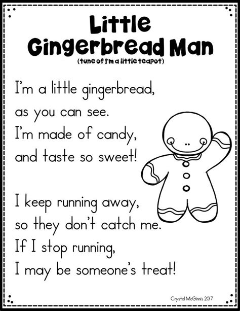 gingerbread man song