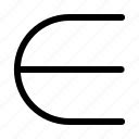 Element of, epsilon, expression, math sign, math symbol icon