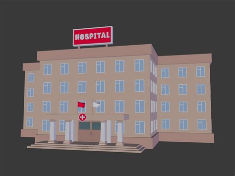 Cartoon hospital 3D - TurboSquid 1416371