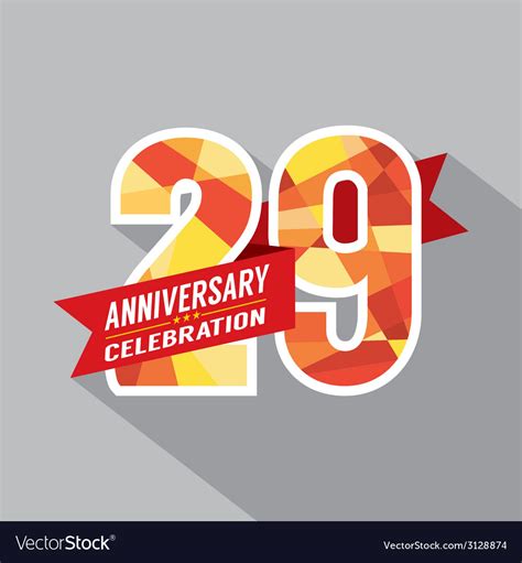 29th years anniversary celebration design Vector Image