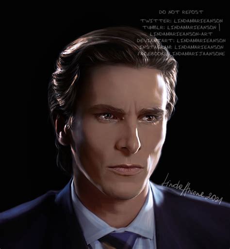 Inktober Day 31 - Patrick Bateman - Fanart by LindaMarieAnson on DeviantArt