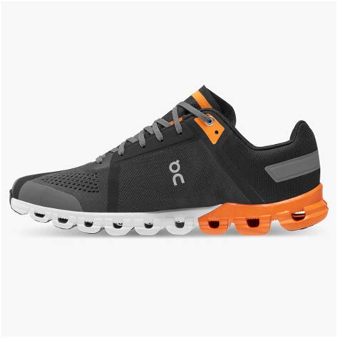 On Running Cloud Shoes Men's Cloudflow-Black | Turmeric [Cloud98398 ...