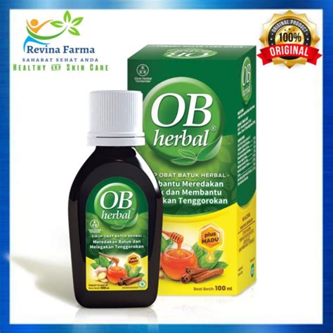 Jual OB Herbal Obat Batuk Herbal 100ml & 60ml, Obat Batuk Hitam Untuk Batuk Berdahak 100% Produk ...