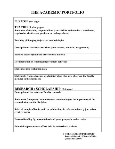 Student Portfolio Template Free Download Pdf - PDF Template