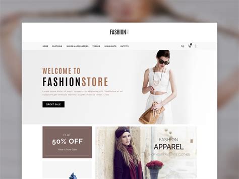 eCommerce Fashion Store Website Template PSD – Download PSD