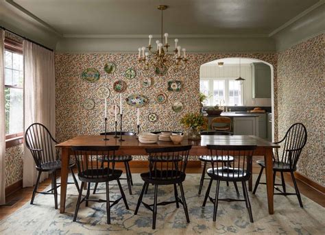 Heidi-Caillier-Design-Seattle-interior-designer-wallpaper-William-Morris-dining-room-vintage ...