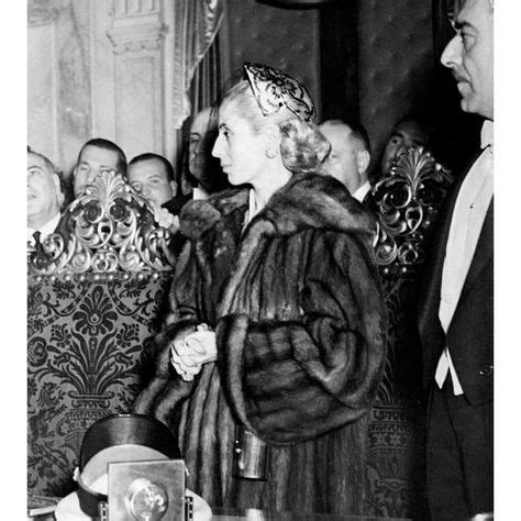 Evita at Perón’s presidential oath in 1952. This was her last public appearance and it is said ...