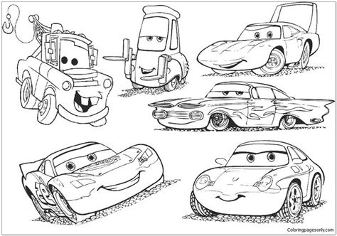 Disney Cars 2 Lightning Mcqueen Movie Coloring Page - Free Printable ...