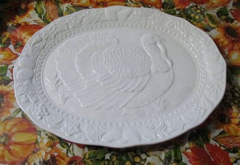 Turkey Platter // White Thanksgiving Platter // Large