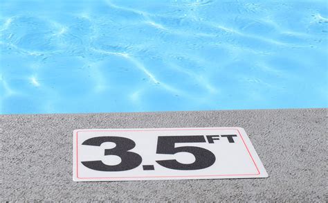 Amazon.com: 5 FT - Adhesive Pool Depth Marker - 8 Inch x 8 Inch with 6 ...