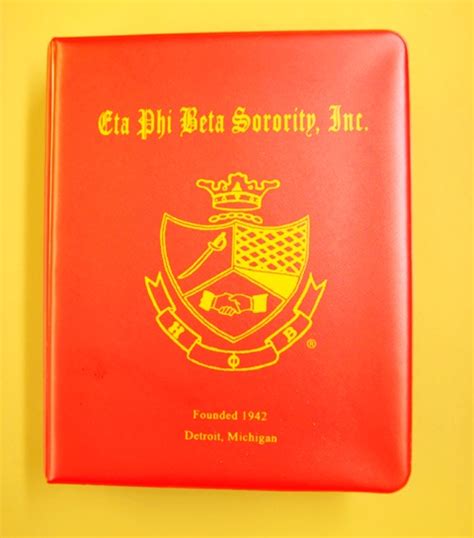 Eta Phi Beta Sorority Red Binder – Eta Phi Beta Sorority