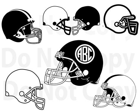 Football Helmet SVG Bundle Monogram Football Helmet Svg File | Etsy