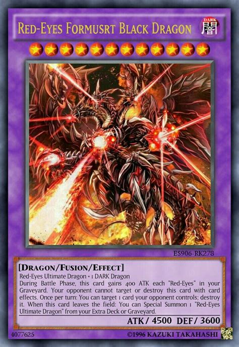 Red-Eyes Formusrt Black Dragon | Yugioh dragon cards, Custom yugioh ...