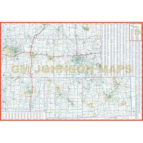 Michigan - South Central, Michigan Regional Map - GM Johnson Maps