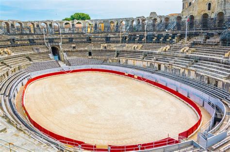 Arles Amphitheatre, France stock photo. Image of arcade - 206100180