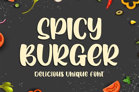 Spicy Burger is a cute and casual display font with an incredibly friendly feel. Whether it's ...