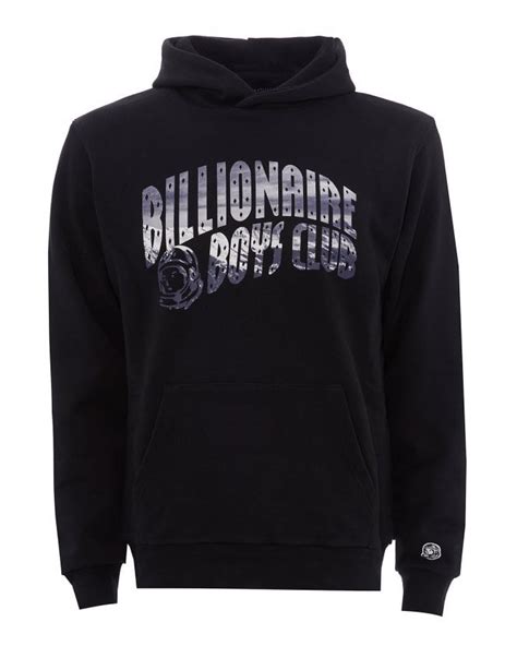 Billionaire Boys Club Mens Mountain Fill Logo Hoodie, Black Sweatshirt