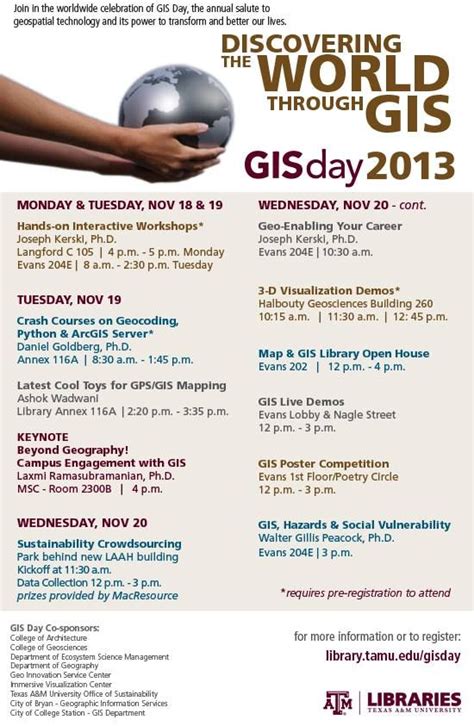 Just a friendly reminder that there are host of GIS day activities on campus today through ...