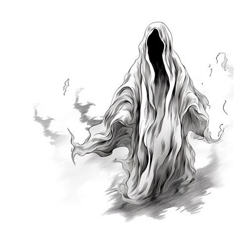 Premium AI Image | HandDrawn Halloween Ghost Scary Illustration