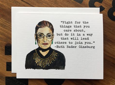 Ruth Bader Ginsburg Quote Note Card Ruth bader