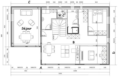 Dessin technique batiment – Table de lit