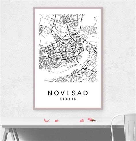 Novi Sad Map Novi Sad City Map Printable Map Map Print - Etsy