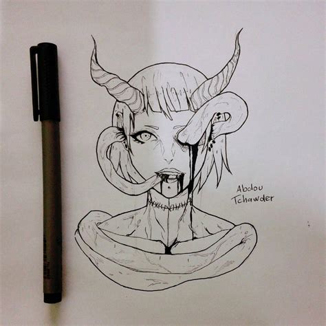 drawing creepy scary manga girl by AbdouTchawder on DeviantArt