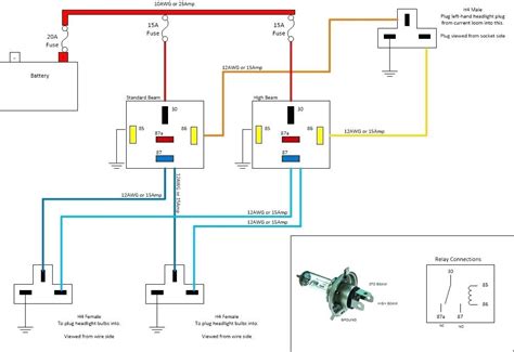 Headlight Wiring Diagram With Relay