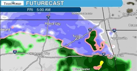 Snowfall in Oklahoma weather forecast