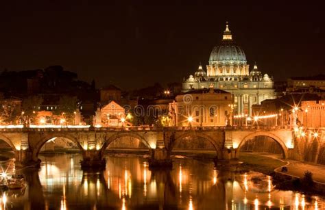 St. Peter S Basilica at Night Stock Image - Image of holy, night: 2460827